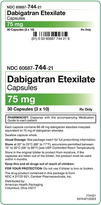 75 mg Carton.jpg 75 mg Dabigatran Etexilate Capsules Carton - 75 mg Carton
